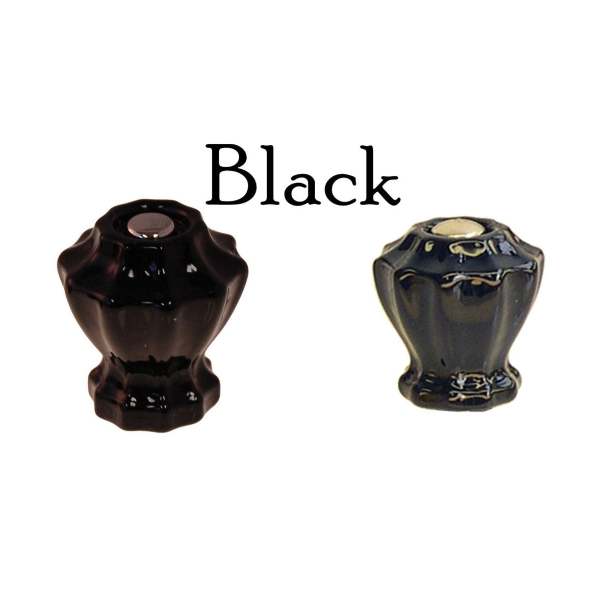 Fluted Glass Knob Vintage Old-Cut Replica Front Mounted Retro Depression Era