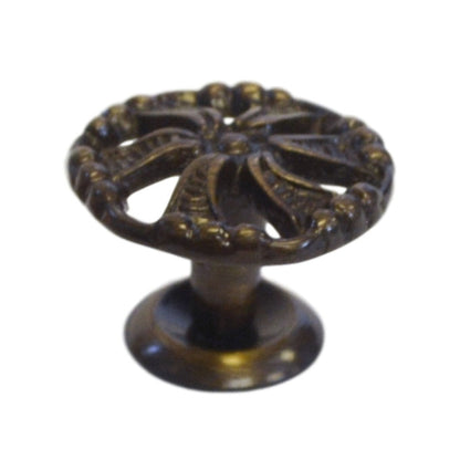 Elegant Decorative Victorian Knob in Brass and Antique Brass for Timeless Furniture Charm