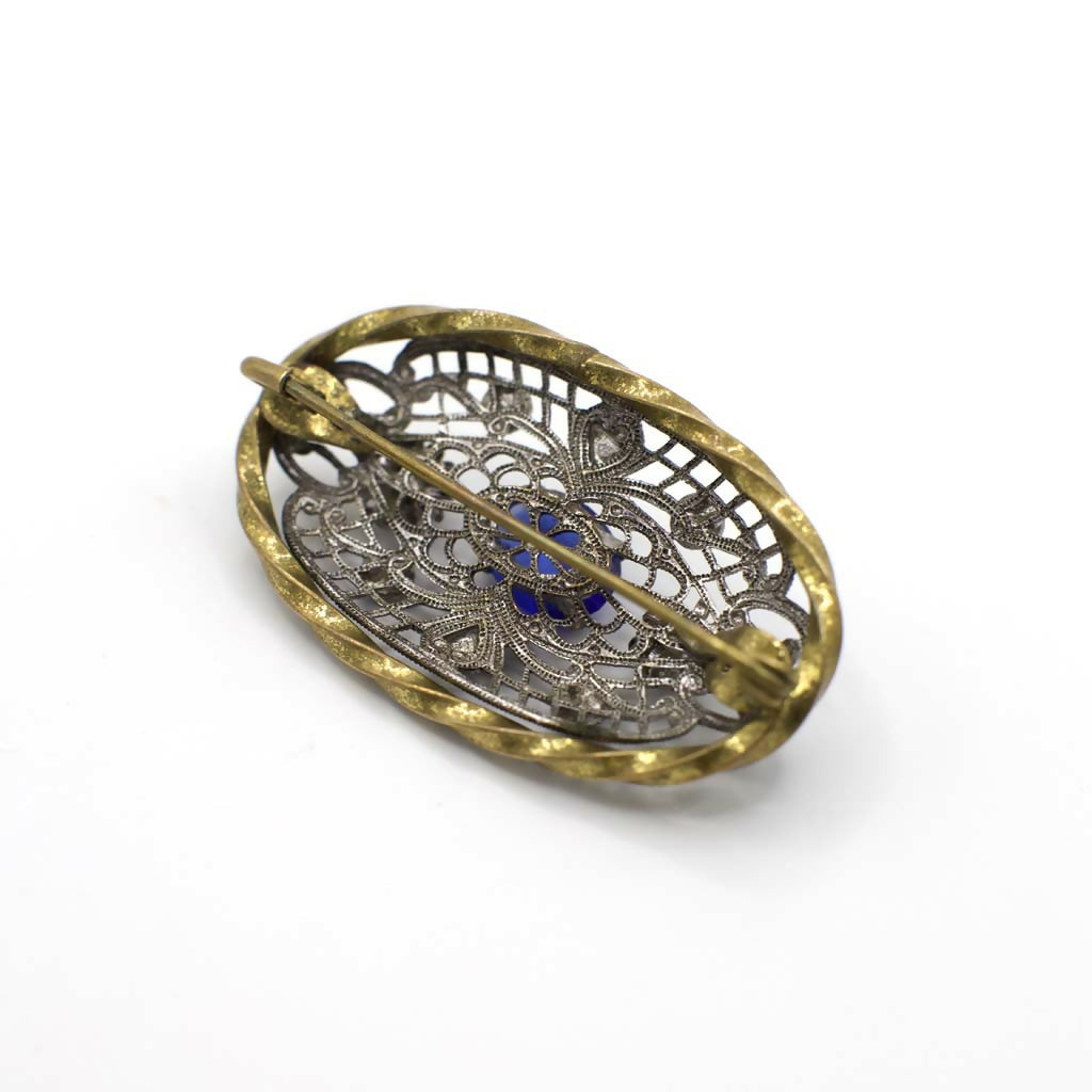 Antique Edwardian Paste Gemstone Brooch