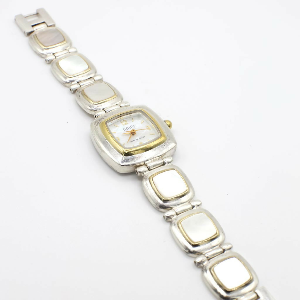 Vintage Ecclissi Genuine Mother of Pearl and Sterling Silver Watch