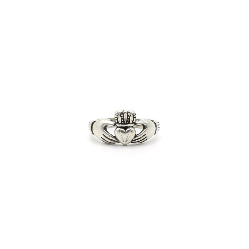 Vintage Irish Claddagh Ring In Sterling Silver