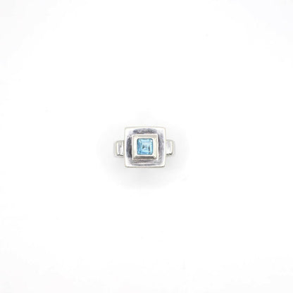 Vintage Genuine Topaz and Sterling Silver Ring