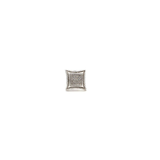 Vintage Genuine Diamond and Sterling Silver [Single] Earring