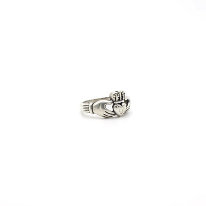 Vintage Irish Claddagh Ring In Sterling Silver