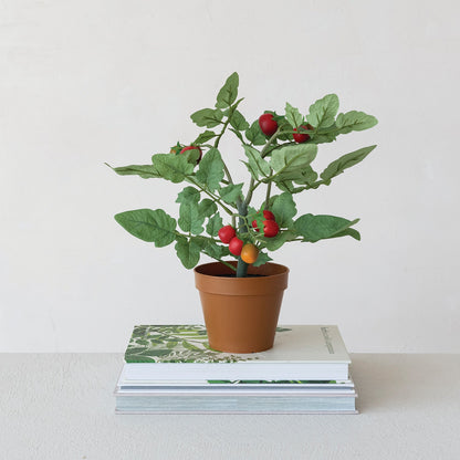 Faux Potted Tomato Plant