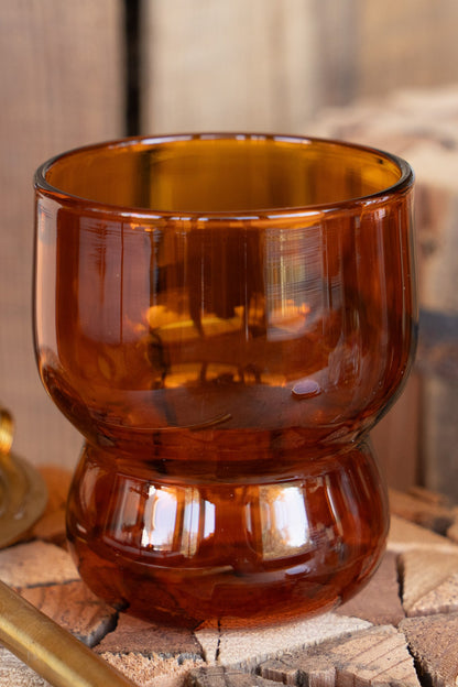 Vintage Inspired Double Tiered Orange Bubble Juice Glass