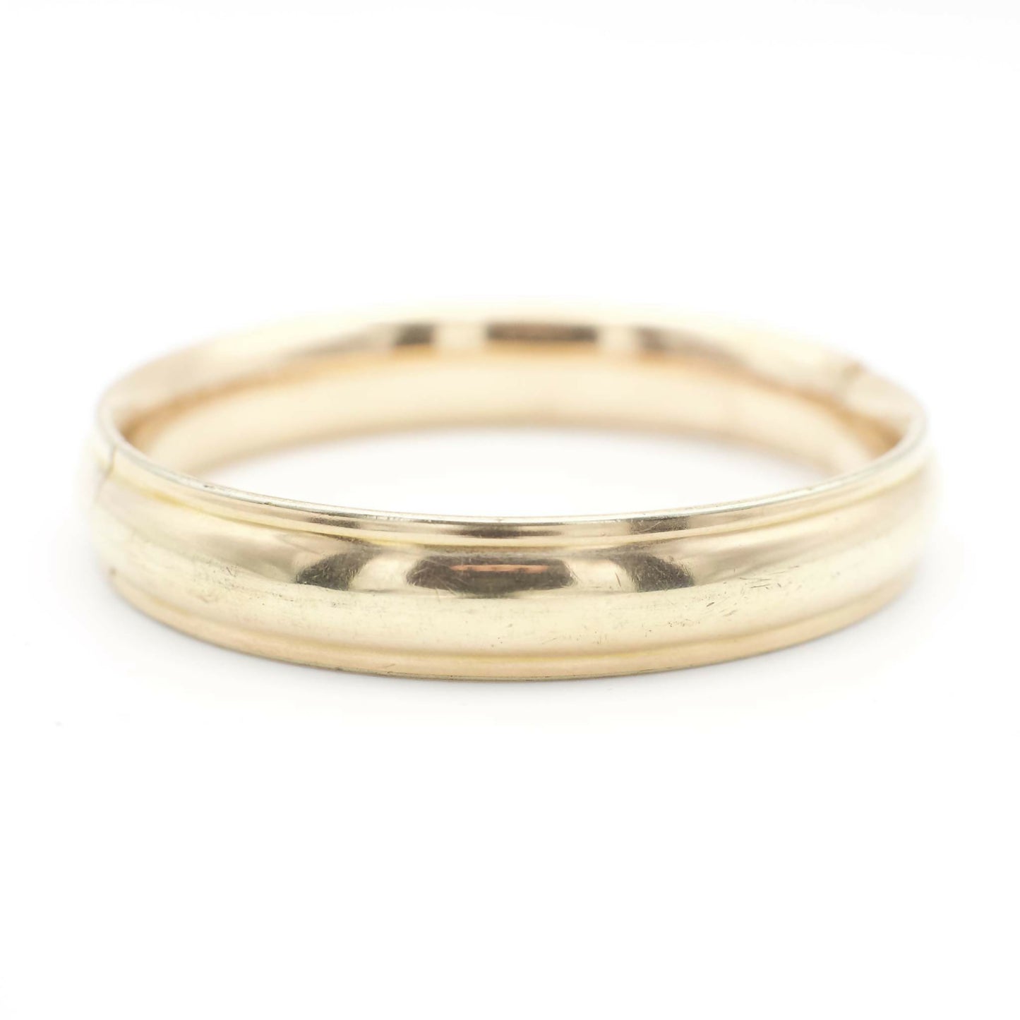 Circa 1900 Victorian 14K Gold Filled Etched CAMS Co Bangle Bracelet