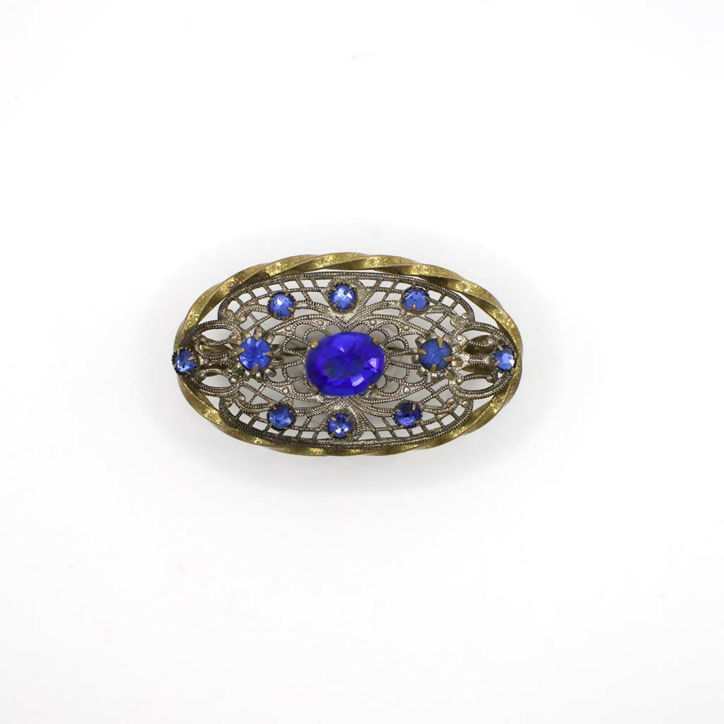 Antique Edwardian Paste Gemstone Brooch