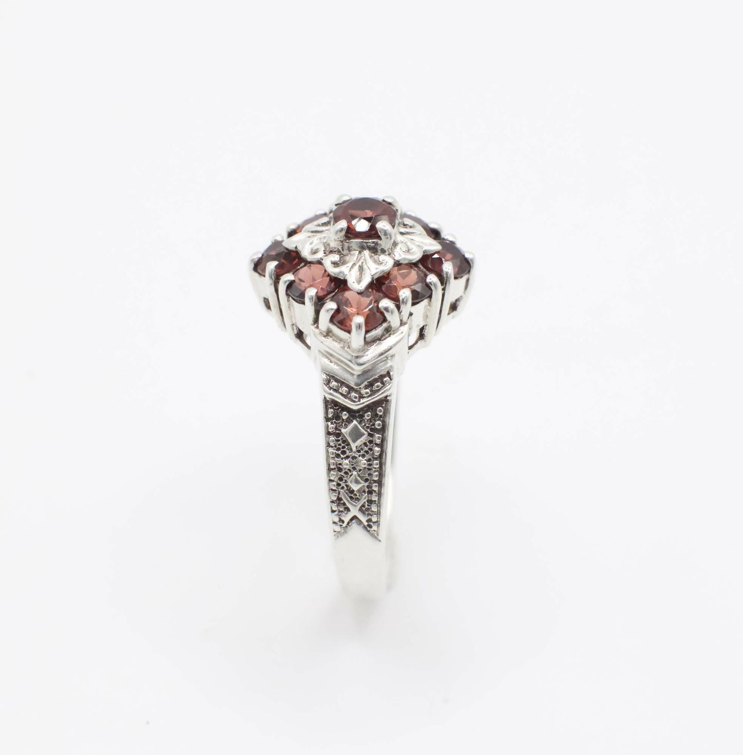 Vintage Garnet and Sterling Silver Ring