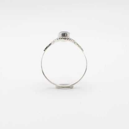 Vintage Genuine Double Moonstone and Sterling Silver Ring