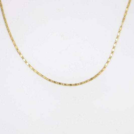 Vintage 18K Gold Plated 2mm Chain Necklace