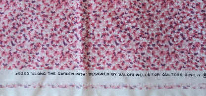 Vintage Fabric - "Along the Garden Path" Cotton by Valori Wells