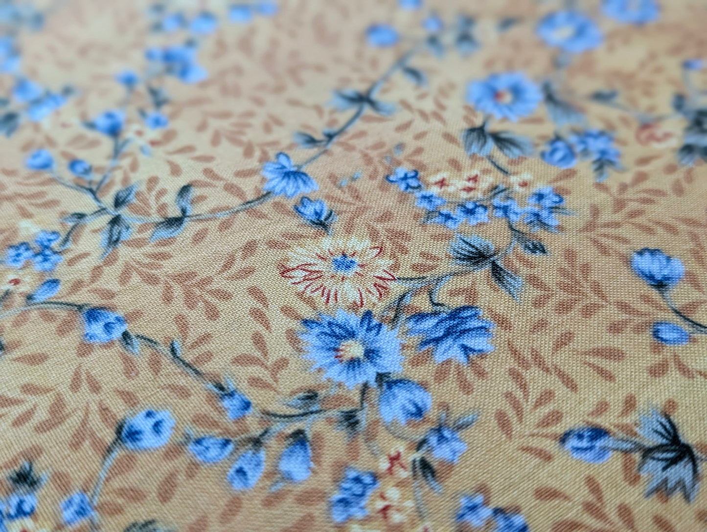 Vintage Fabric -  "Royal Roses and  Daisies" on Cotton By Rose and Hubble Additional