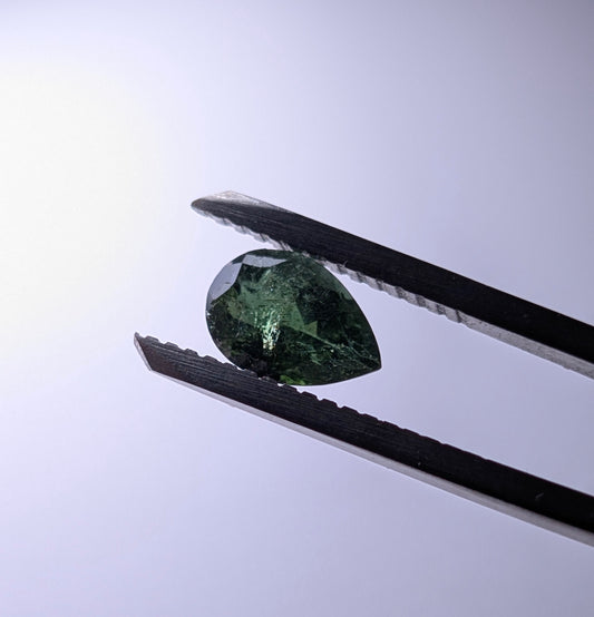 Earth Mined Genuine Green Tourmaline Pear Cut 1.35 Carat 9mm x 6.25mm Loose Gemstone