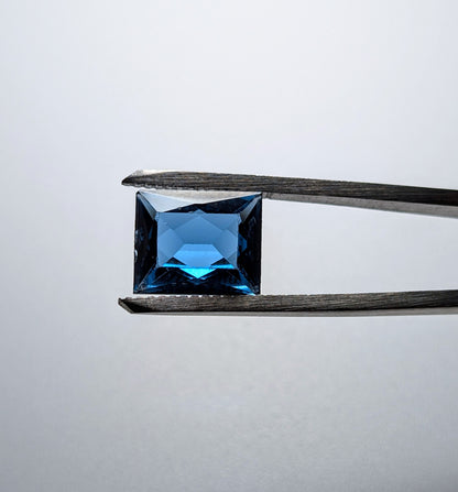 Large Genuine London Blue Spinel Baguette Cut 6.5 Carat 12mm x 9.9mm Loose Gemstone