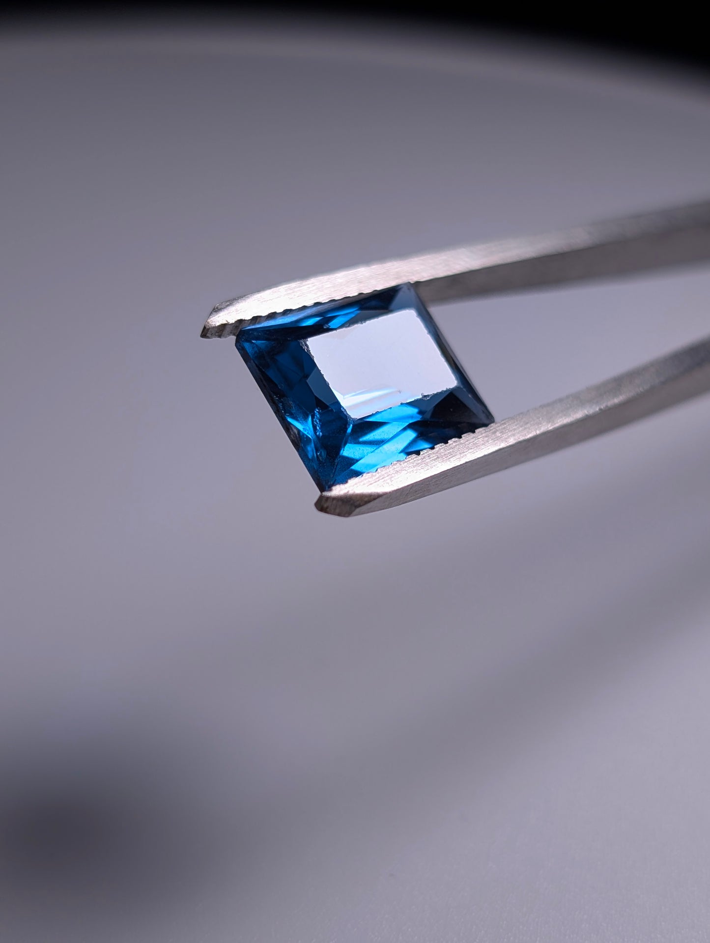Large Genuine London Blue Spinel Baguette Cut 6.5 Carat 12mm x 9.9mm Loose Gemstone