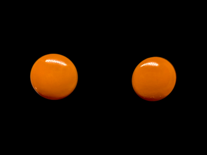 Vintage Orange Dot Circle Stud Earrings