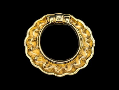 Vintage Wreath Gold Scarf Clip Pin Brooch