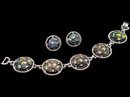 Vintage Sarah Coventry Northern Lights Bracelet and Earrings Set