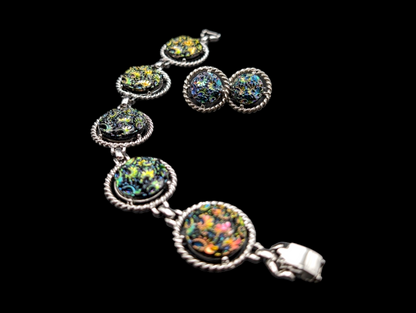 Vintage Sarah Coventry Northern Lights Bracelet and Earrings Set