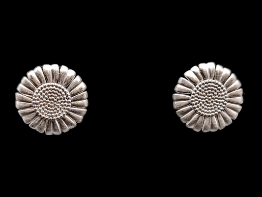 Vintage Marjorie Baer SF Silver Flower Earrings