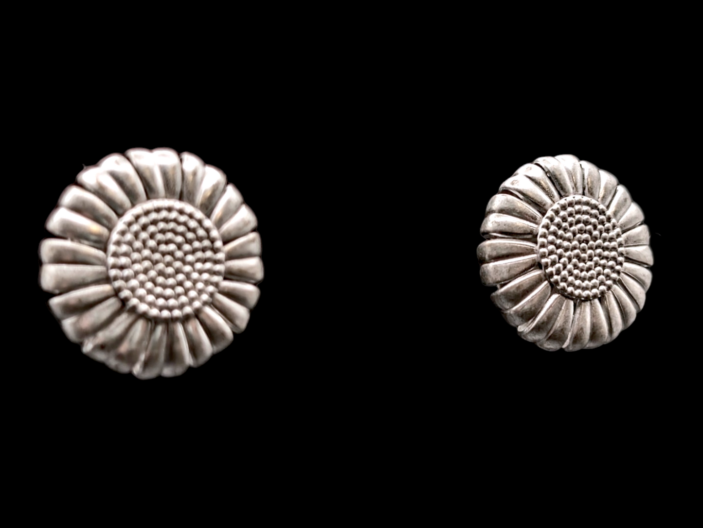 Vintage Marjorie Baer SF Silver Flower Earrings