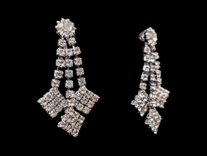 1950s Kramer Crystal Rhinestone Necklace and Earrings Set