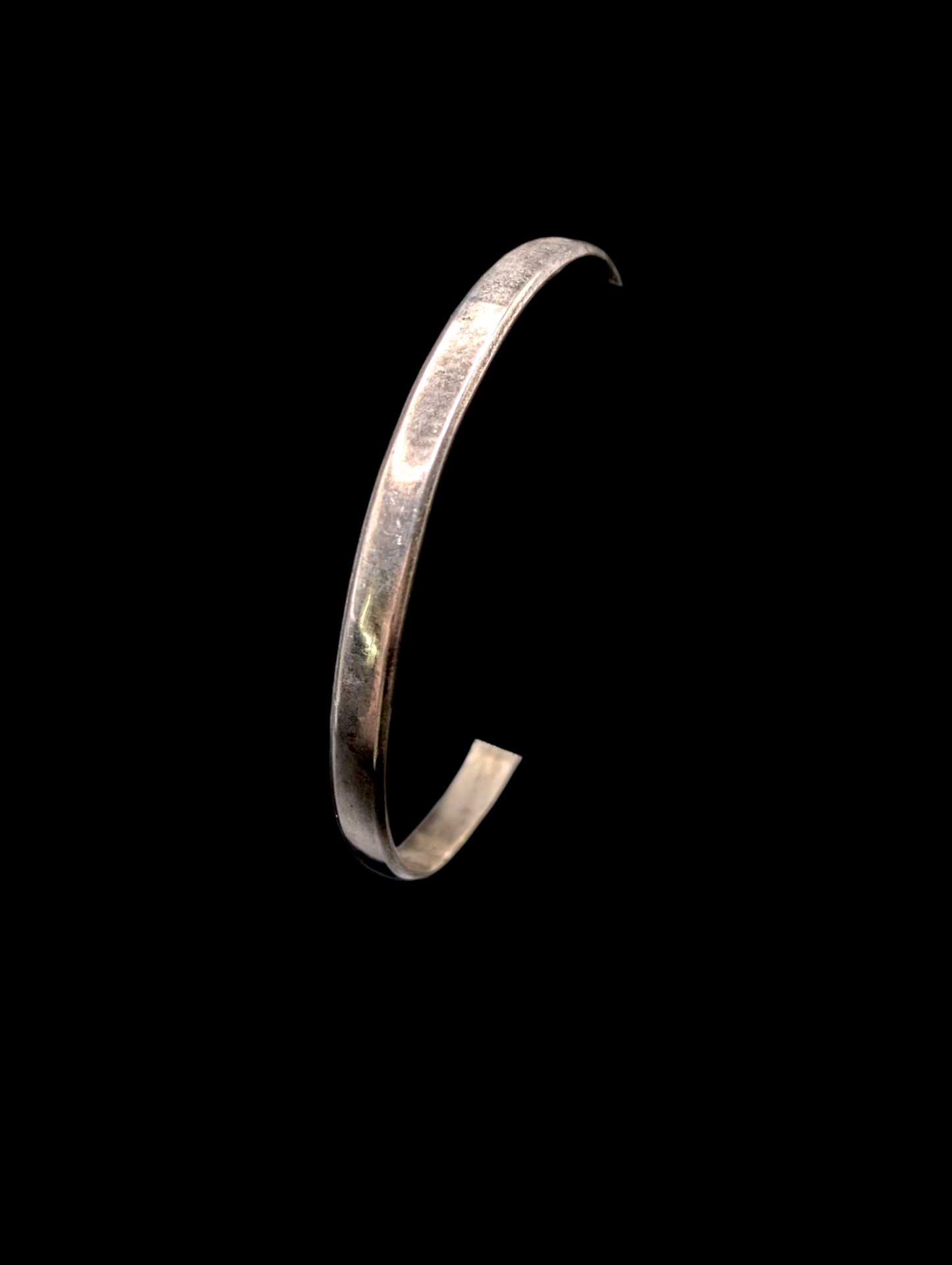 Vintage Tarnished Mexican Sterling Silver Bangle Bracelet