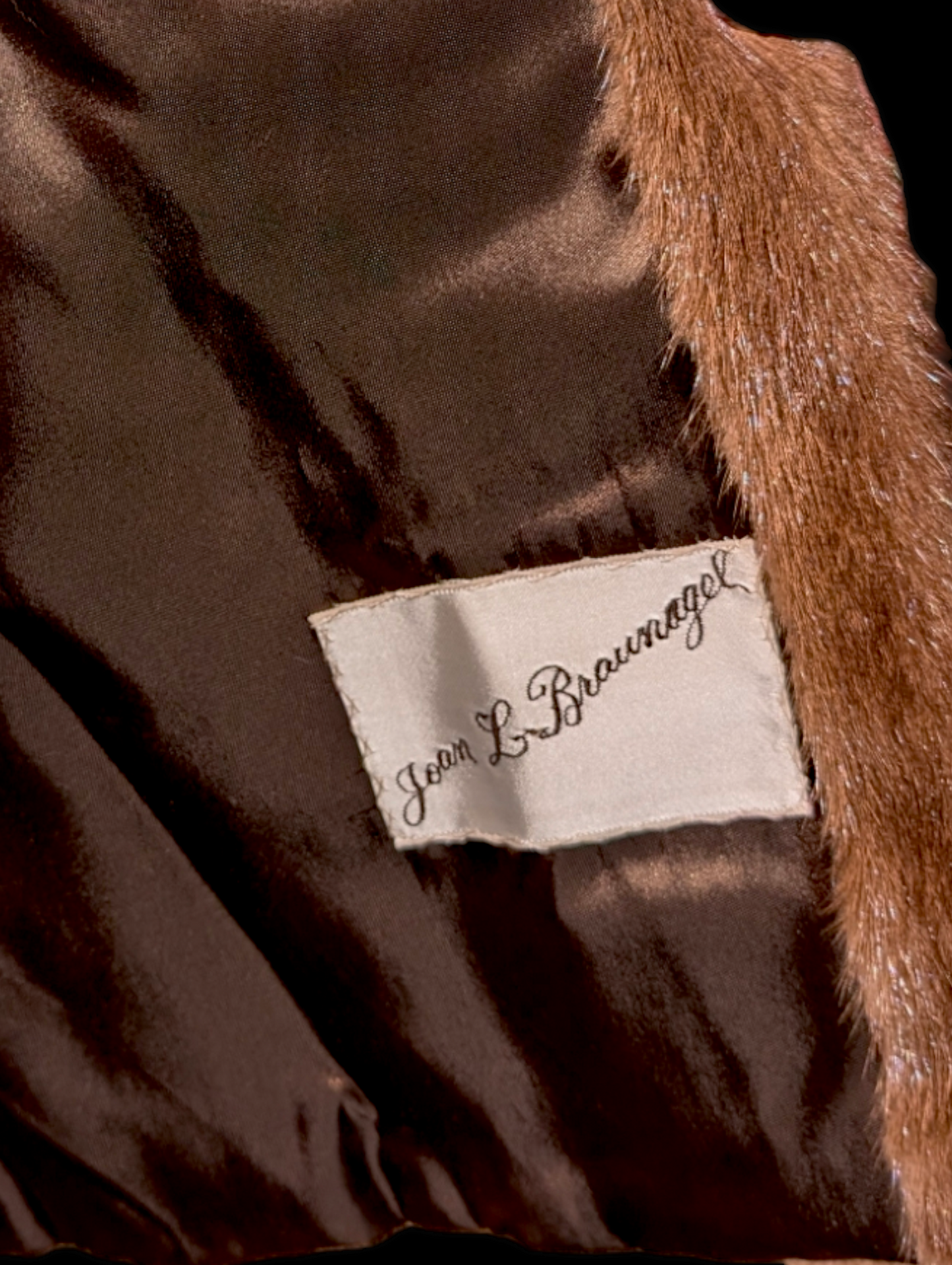 1950s Vintage Opulent Plush Chestnut Brown Genuine Mink Stroller Fur Coat with Pockets