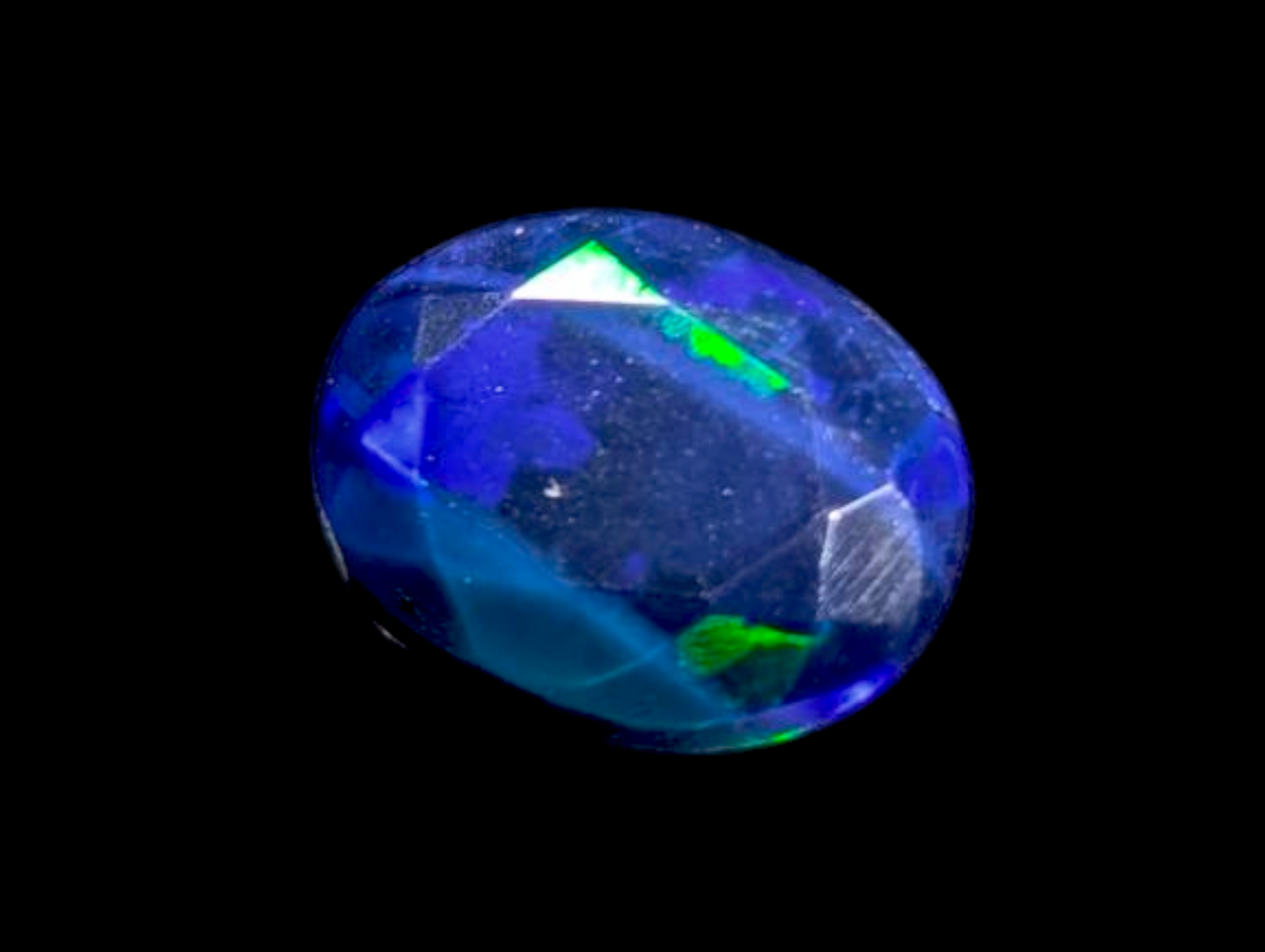 1.58 Carat Faceted Earth Mined Genuine Black Ethiopian Smoked Fire Opal Loose Gemstone