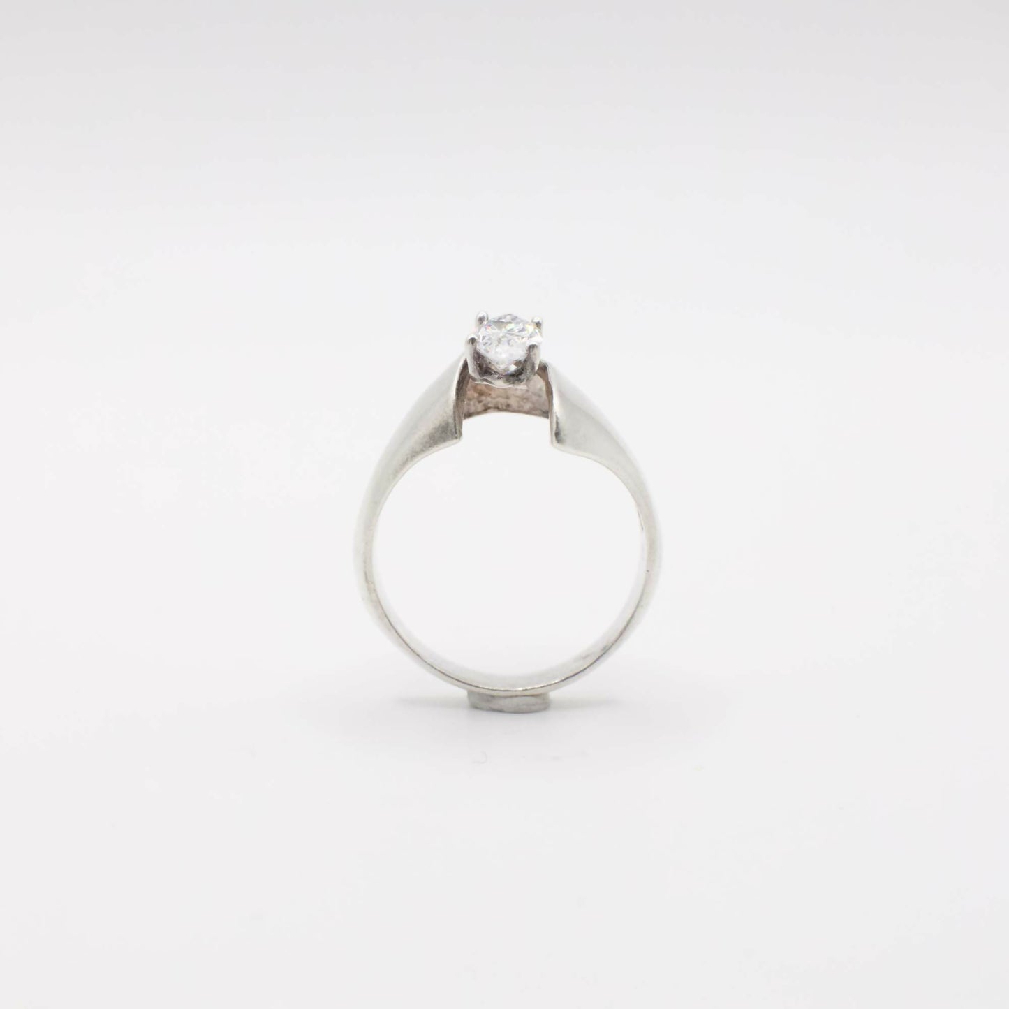 Vintage Marquis Simulated Diamond Ring In Sterling Silver