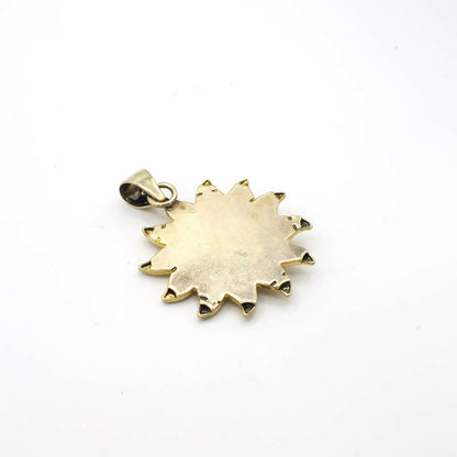 Vintage Gold Tone Sun Pendant