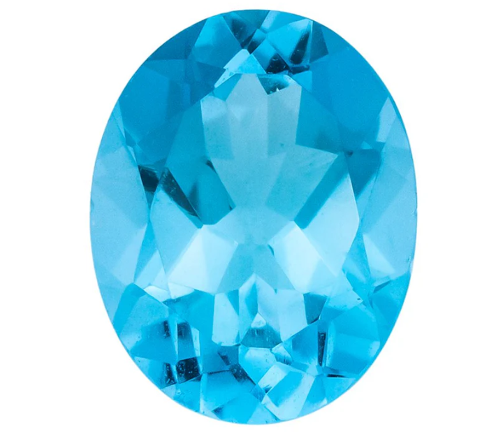 2.78 Carat Oval Cut Swiss Blue Genuine Topaz Loose Gemstone