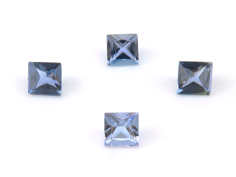 2mm Square Cut Genuine Tanzanite Loose Gemstone