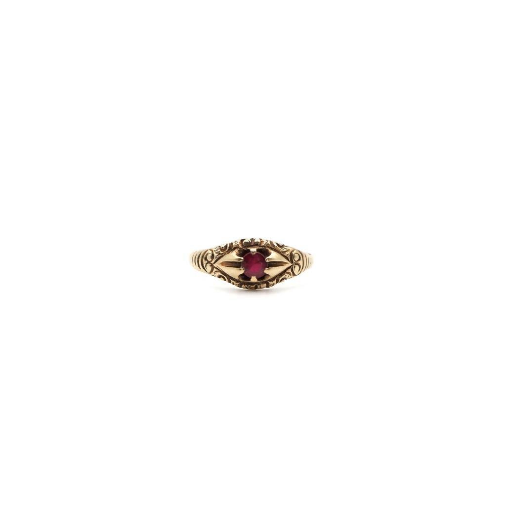Vintage 10K Yellow Gold Gemstone Ring