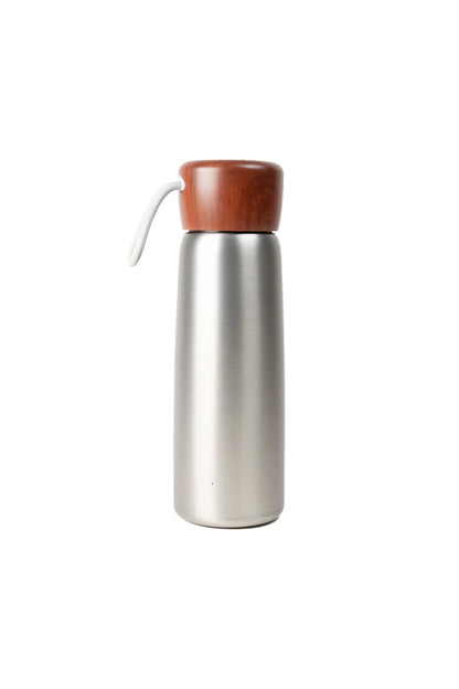 Stainless Steel Insulated Tumbler With Wooden Lid