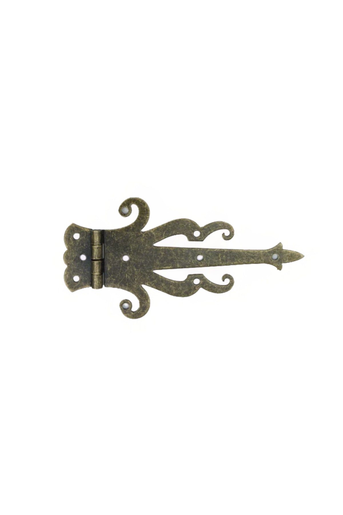 5" Medieval Decorative Bronze Finish Strap Hinges - Set of 2