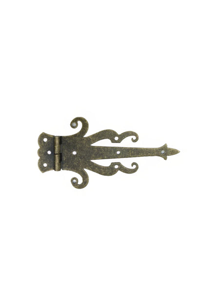 5" Medieval Decorative Bronze Finish Strap Hinges - Set of 2