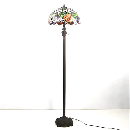 Antique Tiffany-Style Lamp Shades in Blooming Rose Glass