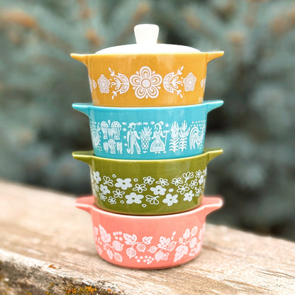 Pyrex-Inspired Butterfly Gold Casserole Ceramic Trinket Box