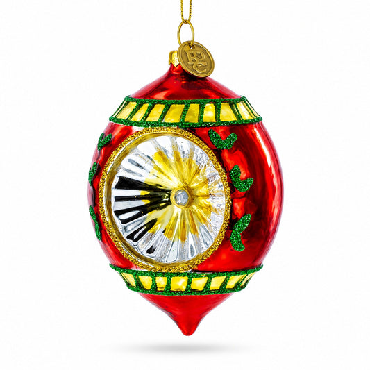 Vintage-Inspired Retro Reflector Glass Christmas Ornament