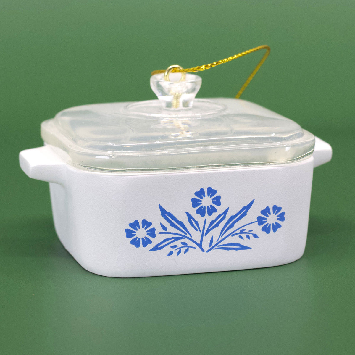 Mini Cornflower Ornament – Corning Ware–Inspired Casserole