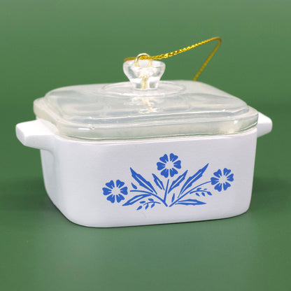 Mini Cornflower Ornament – Corning Ware–Inspired Casserole