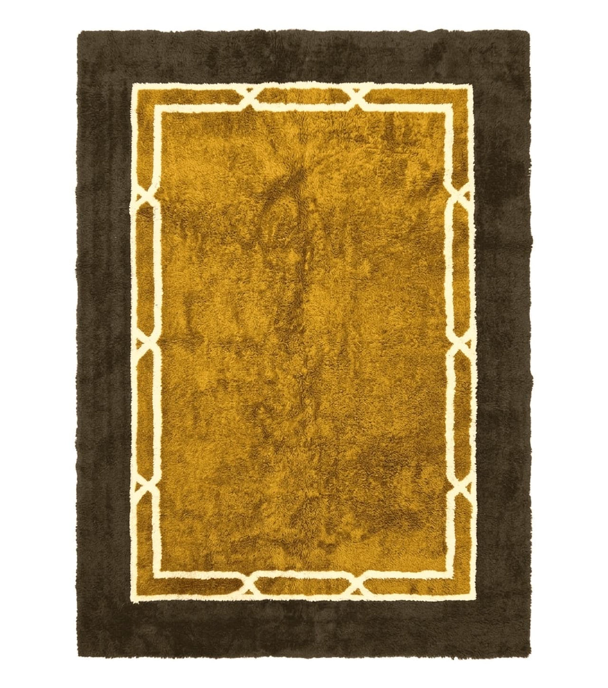 Mid Century Shag Rug 8x11, Large Vintage Shag Rug, Open Field, European Shag Rug