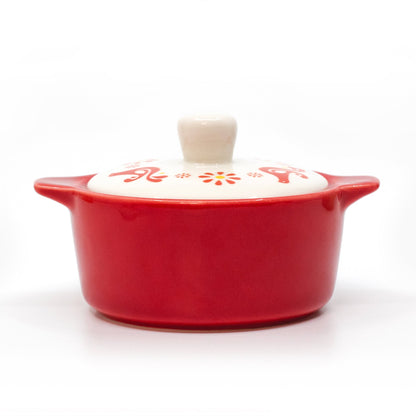 Pyrex-Inspired Friendship Casserole Ceramic Trinket Box