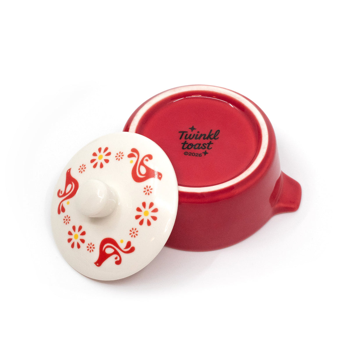 Pyrex-Inspired Friendship Casserole Ceramic Trinket Box