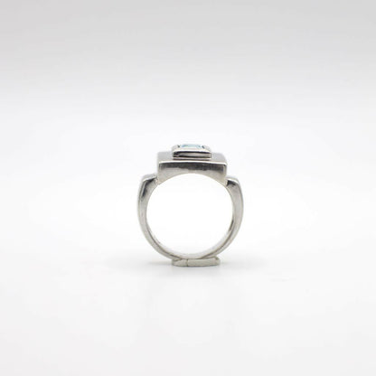 Vintage Genuine Topaz and Sterling Silver Ring