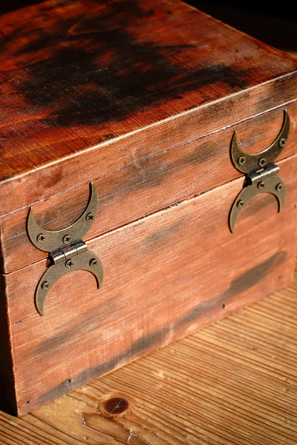 Small Steel Crescent Moon Hinge with Bronze Finish - Set of 2
