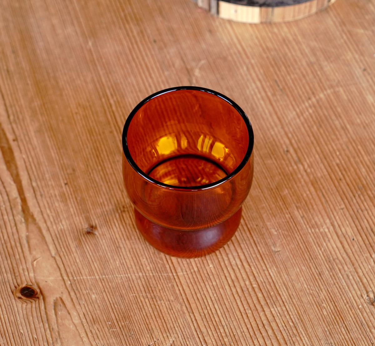 Vintage Inspired Double Tiered Orange Bubble Juice Glass