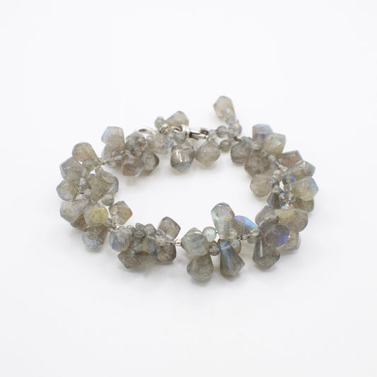 Vintage Simulated Salt and Pepper Gemstone Bracelet